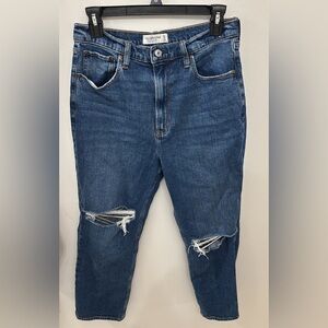 Abercrombie Ankle straight ultra high rise Jeans